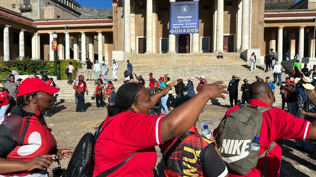 UCT staffers protest university management’s 3.5% wage hike