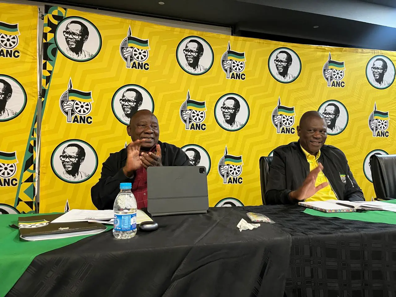 ANC president Cyril Ramaphosa and deputy Paul Mashatile attend the NEC meeting in Boksburg. Picture: Thabiso Goba/ EWN ANC president Cyril Ramaphosa and deputy Paul Mashatile attend the NEC meeting in Boksburg. Picture: Thabiso Goba/ EWN