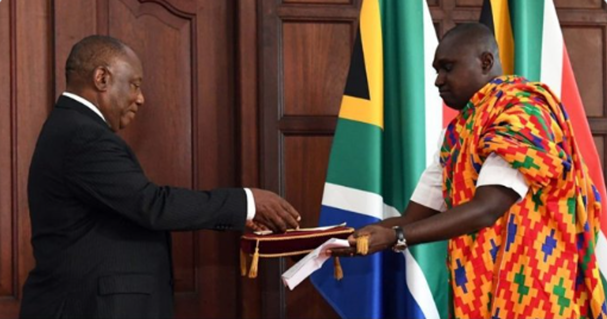 Ramaphosa erhält Beglaubigungsschreiben von Botschaftern aus 20 Ländern