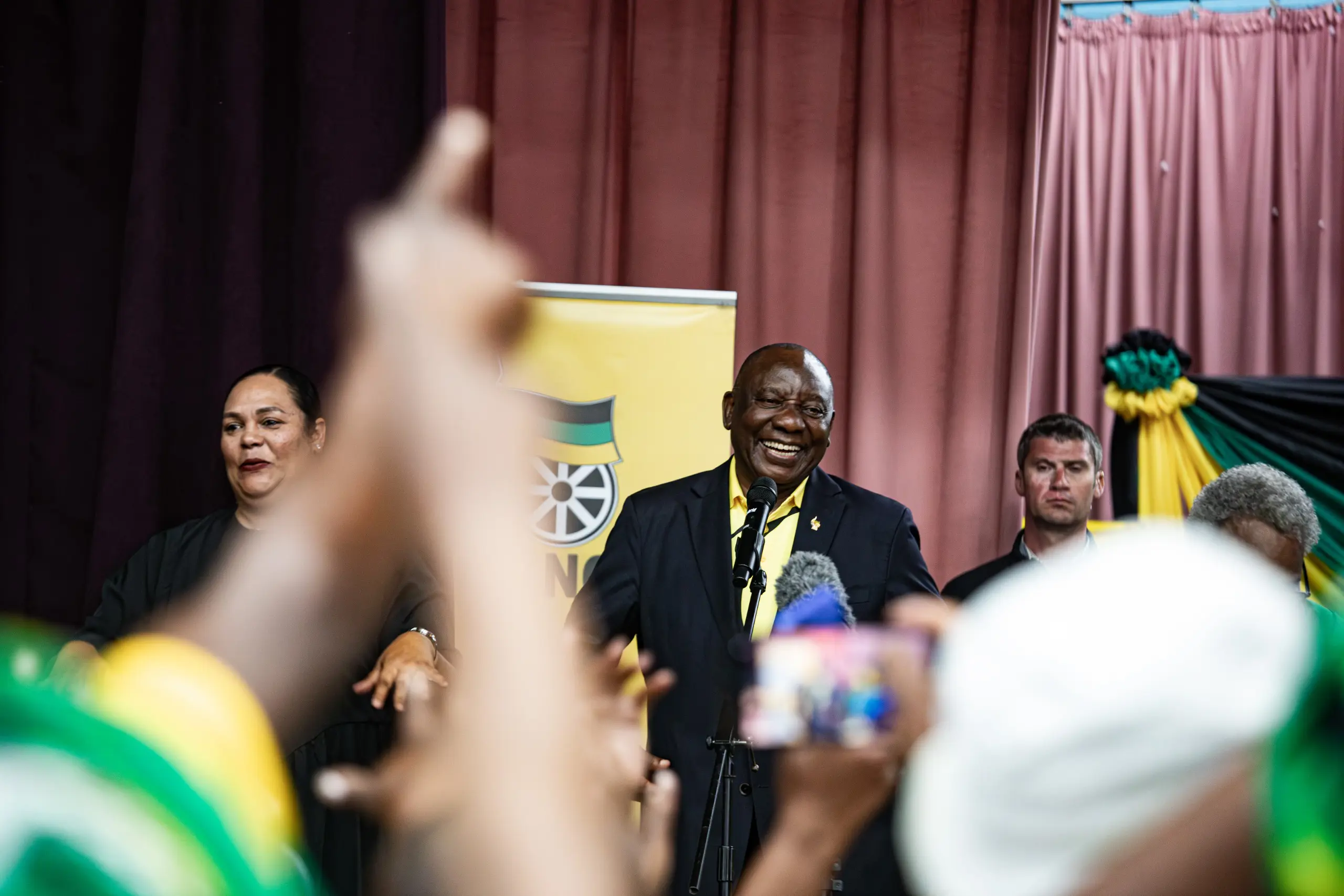 ANC leader Cyril Ramaphosa at the Athlone Civic Centre. Picture: Kayleen Morgan/EWN ANC leader Cyril Ramaphosa at the Athlone Civic Centre. Picture: Kayleen Morgan/EWN