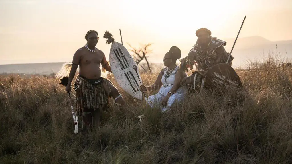 A group of Mangosuthu Buthelezi’s supporters waiting for his body to arrive at his homestead. Picture: Abigail Javier/Eyewitness News A group of Mangosuthu Buthelezi’s supporters waiting for his body to arrive at his homestead. Picture: Abigail Javier/Eyewitness News