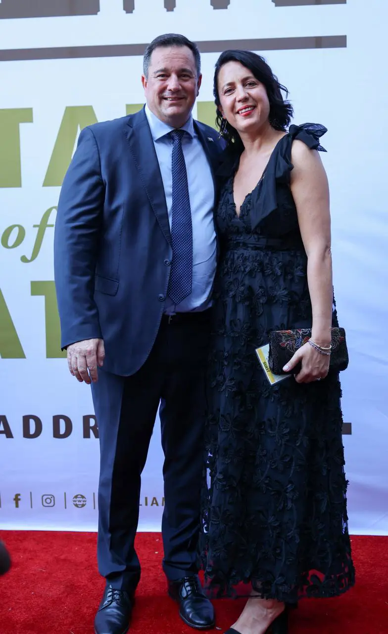 Minister of Agriculture John Steenhuisen and partner arrive at the SONA 2026 red carpet. Photo: GCIS Minister of Agriculture John Steenhuisen and partner arrive at the SONA 2026 red carpet. Photo: GCIS