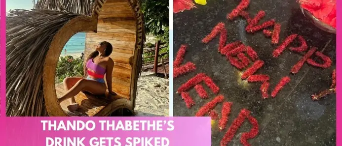 WATCH  Thando Thabethe's serving major heat in island paradise