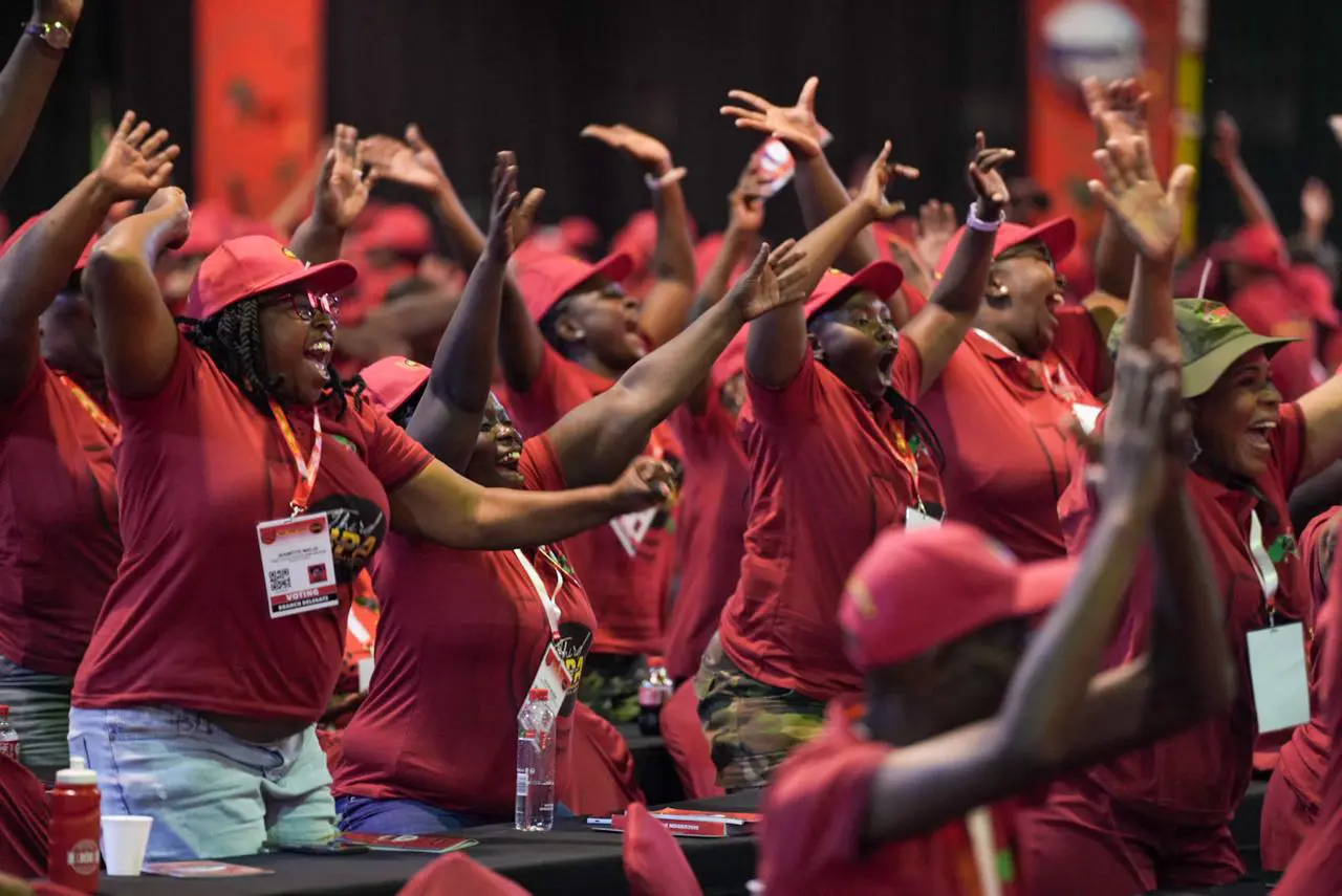 EFF supporters at the opening of the party's third National People's Assembly opening, Nasrec Expo Centre, 13 December 2024. Picture: Jacques Nelles/Eyewitness News EFF supporters at the opening of the party's third National People's Assembly opening, Nasrec Expo Centre, 13 December 2024. Picture: Jacques Nelles/Eyewitness News