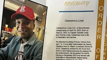 Constable Cebekhulu Linda's loved ones, SAPS members gather for funeral service Constable Cebekhulu Linda's loved ones, SAPS members gather for funeral service