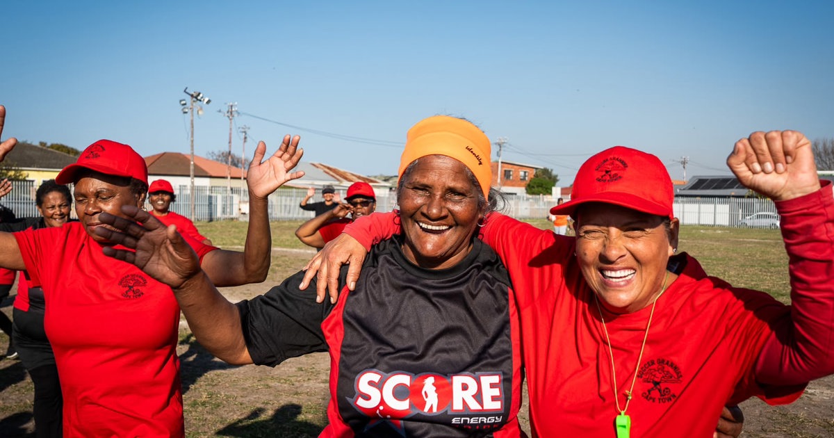 On a field in Cape Town's Belgravia, soccer grannies are breaking stereotypes