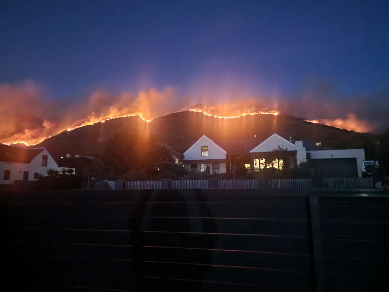 Firefighters are continuing to battle the Table Mountain fire. Picture: Supplied Firefighters are continuing to battle the Table Mountain fire. Picture: Supplied