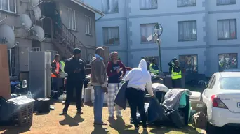 Residents occupying block of apartments in Germiston CBD evicted for failing to pay rent Residents occupying block of apartments in Germiston CBD evicted for failing to pay rent