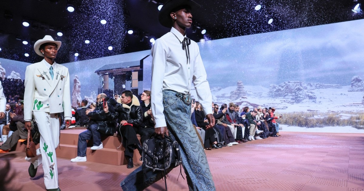 Pharrell brings Old West style to Paris for new Louis Vuitton collection