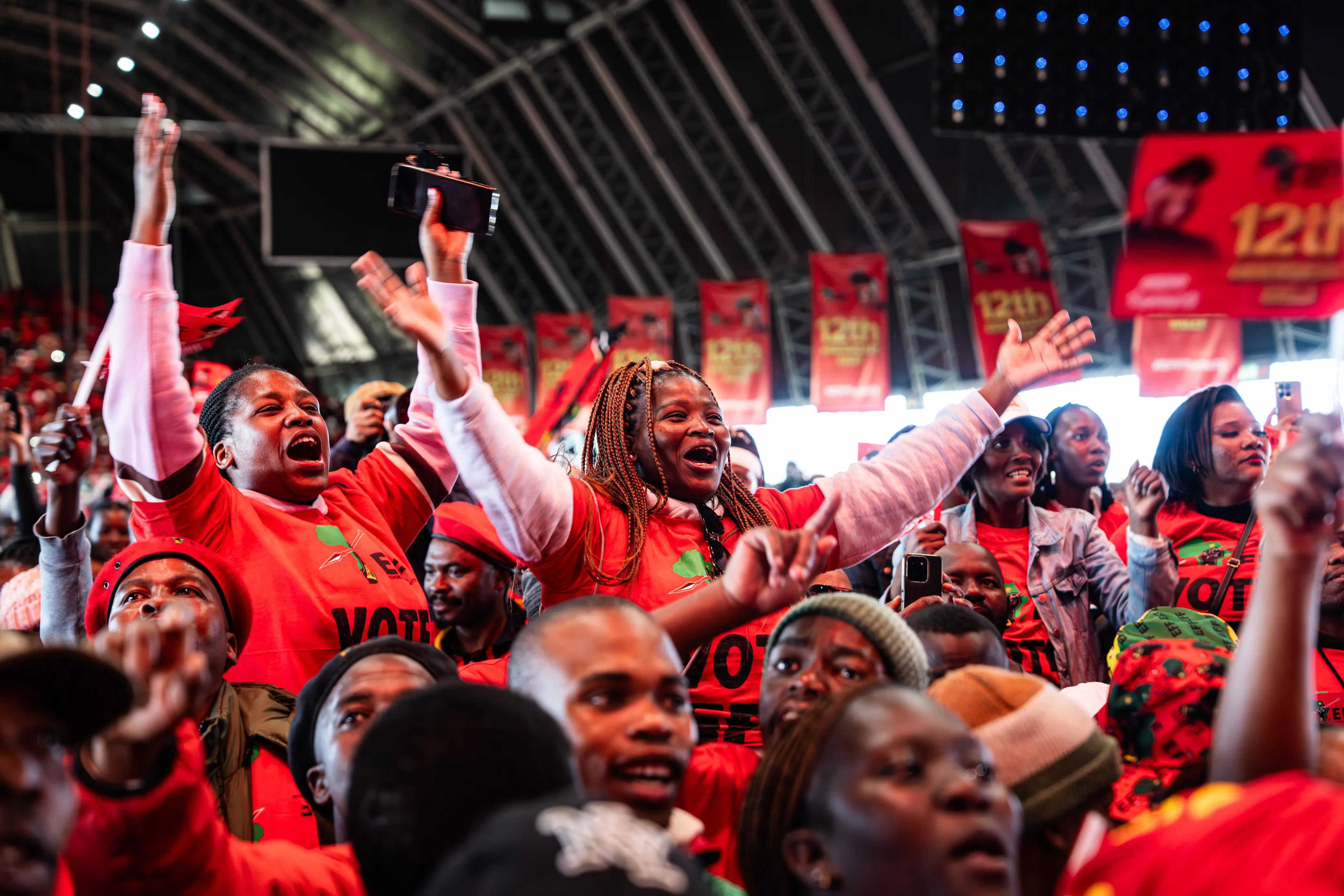 Economic Freedom Fighters  12th Anniversary celebration on Saturday, 26 July 2025 at Khayelitsha Rugby Stadium, Western Cape. Picture: Kayleen Morgan/EWN. Economic Freedom Fighters  12th Anniversary celebration on Saturday, 26 July 2025 at Khayelitsha Rugby Stadium, Western Cape. Picture: Kayleen Morgan/EWN.