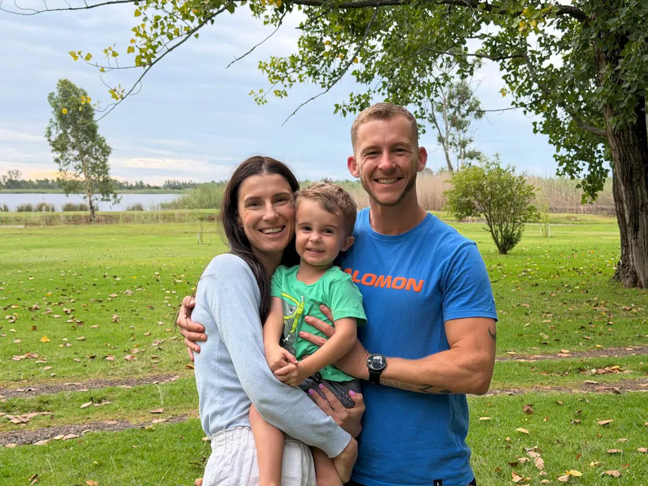 South African race walker Zelda Botha with her husband and son. Picture: Supplied. South African race walker Zelda Botha with her husband and son. Picture: Supplied.