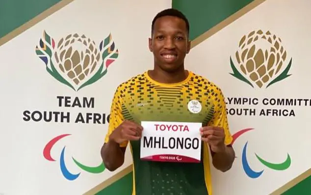 South African T44 world record holder for 100m, 200m and long jump and Paralympic Games record holder Mpumelelo Mhlongo. Picture: phantomtoes/Twitter. _ South African T44 world record holder for 100m, 200m and long jump and Paralympic Games record holder Mpumelelo Mhlongo. Picture: phantomtoes/Twitter. _