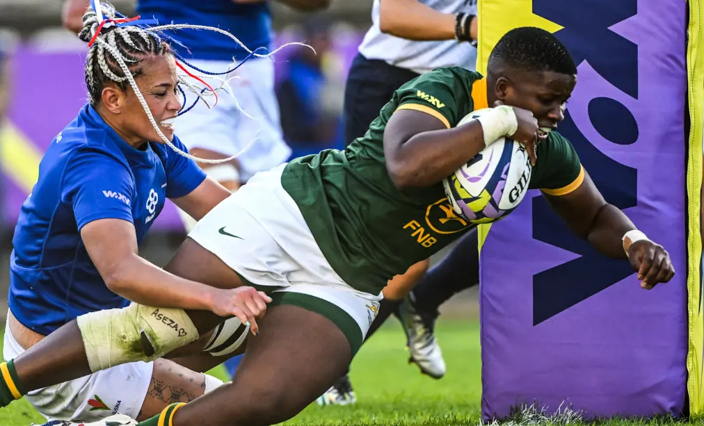 Lusanda Dumke passed away on Tuesday, 16 December 2025. Dumke was SA Rugby’s Women’s Rugby Player of the Year in 2022, played 33 Tests and captained South Africa three times. Picture: @WomenBoks/X. Lusanda Dumke passed away on Tuesday, 16 December 2025. Dumke was SA Rugby’s Women’s Rugby Player of the Year in 2022, played 33 Tests and captained South Africa three times. Picture: @WomenBoks/X.