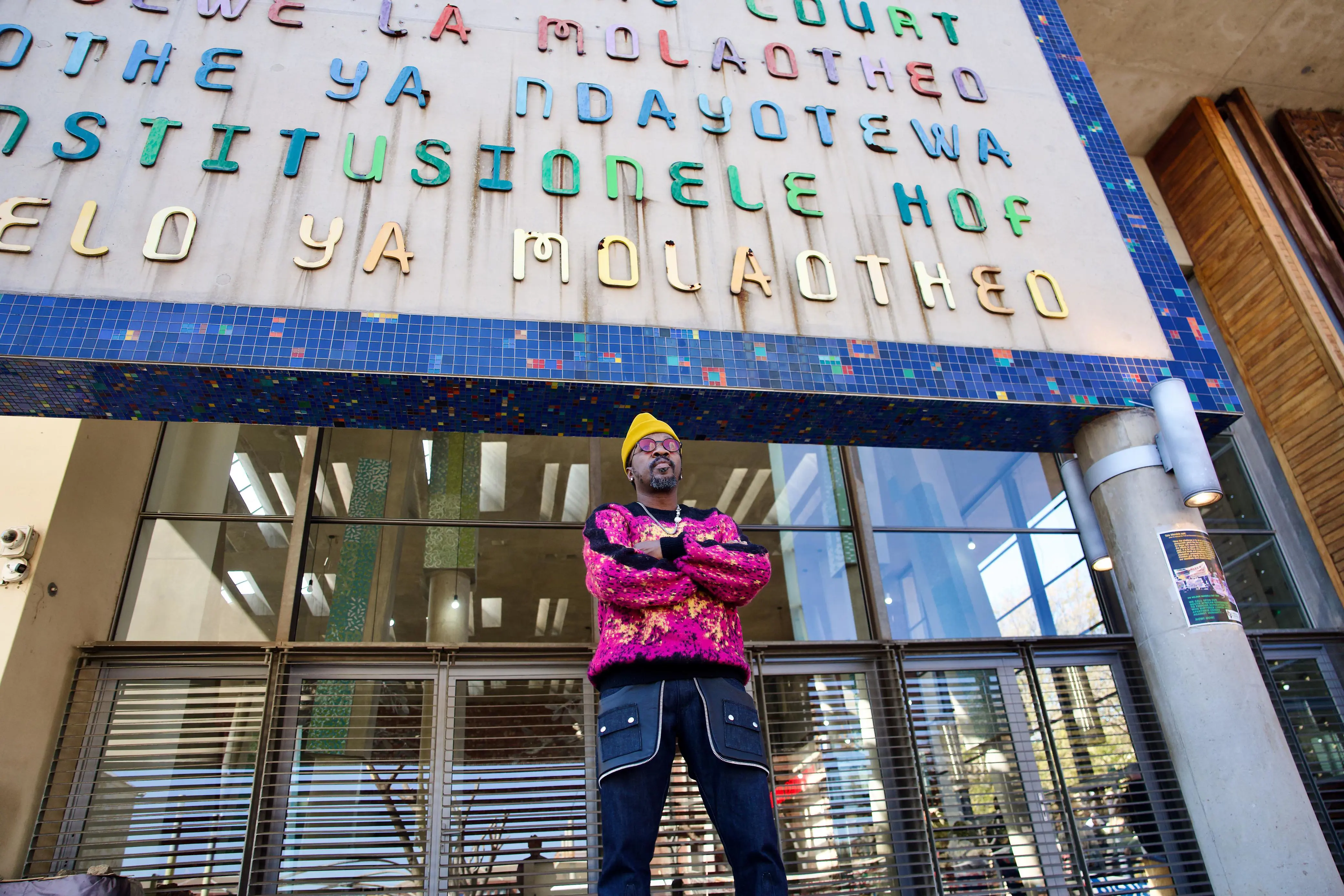 Hamilton standing outside at the Constitution Hill, a living museum that chronicles the history of democracy in South Africa. Picture: Katlego Jiyane/Eyewitness news Hamilton standing outside at the Constitution Hill, a living museum that chronicles the history of democracy in South Africa. Picture: Katlego Jiyane/Eyewitness news