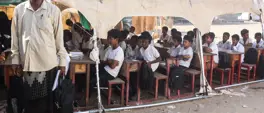 Where school is a tent: Yemeni kids learn without classrooms, textbooks Where school is a tent: Yemeni kids learn without classrooms, textbooks