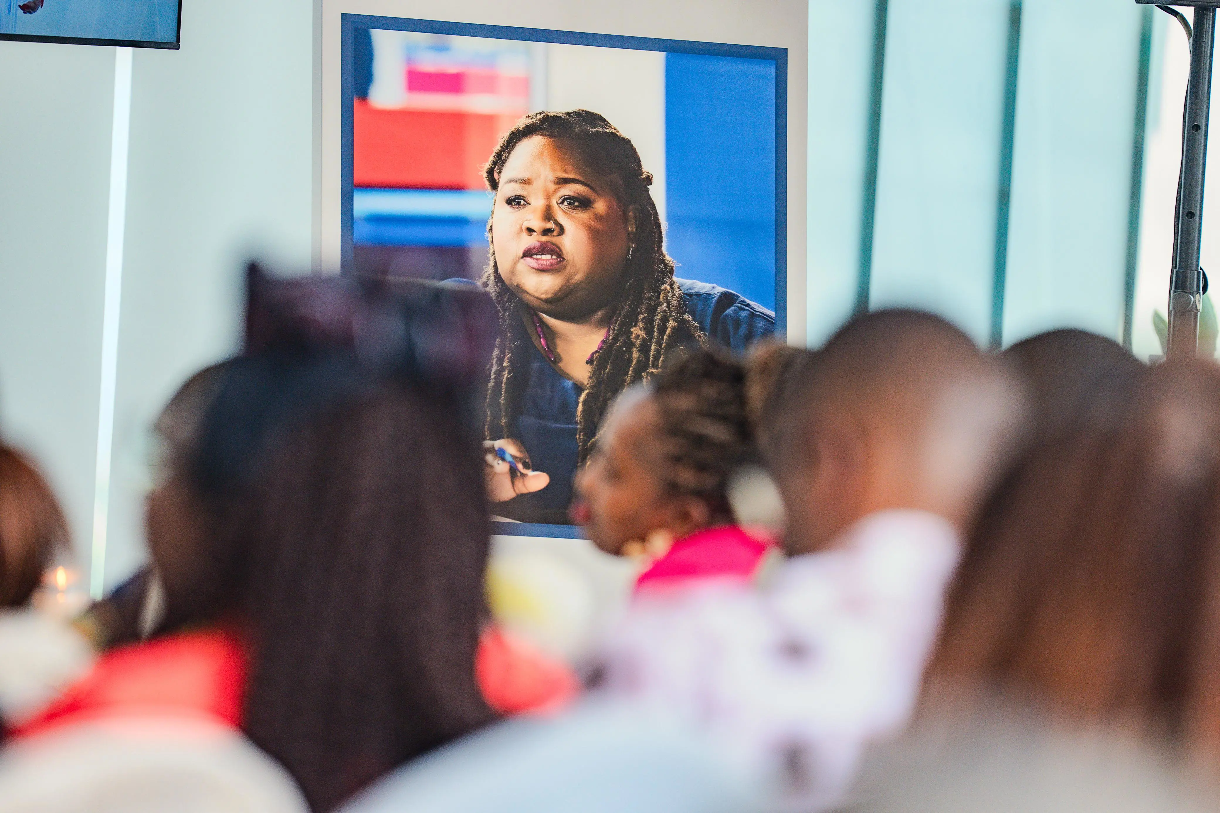 An image of late EWN Associate Politics Editor, Tshidi Madia, at her memorial service at Primedia's headquarters in Sandton, Johannesburg on 2 September. Picture: Sphamandla Dlamini & Katlego Jiyane/EWN An image of late EWN Associate Politics Editor, Tshidi Madia, at her memorial service at Primedia's headquarters in Sandton, Johannesburg on 2 September. Picture: Sphamandla Dlamini & Katlego Jiyane/EWN