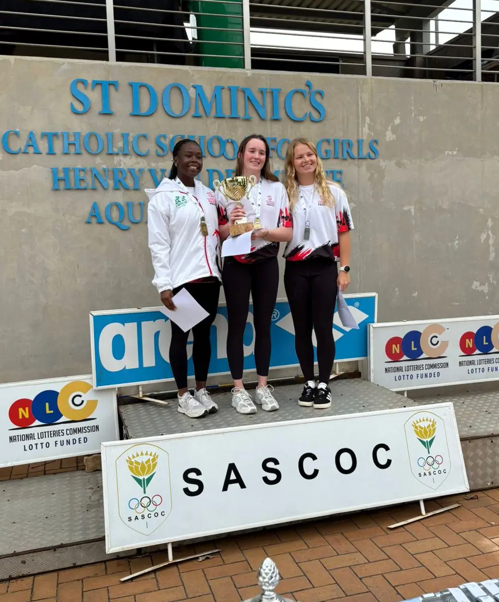 Grace Brammer, Bailey Heydra and Zalika Methula at the Bombela Concession Company SA Diving Championships in Boksburg. Picture: Supplied. Grace Brammer, Bailey Heydra and Zalika Methula at the Bombela Concession Company SA Diving Championships in Boksburg. Picture: Supplied.