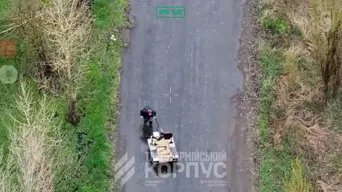 WATCH: Ukrainian troops rescue grandma from frontline using unmanned robot WATCH: Ukrainian troops rescue grandma from frontline using unmanned robot