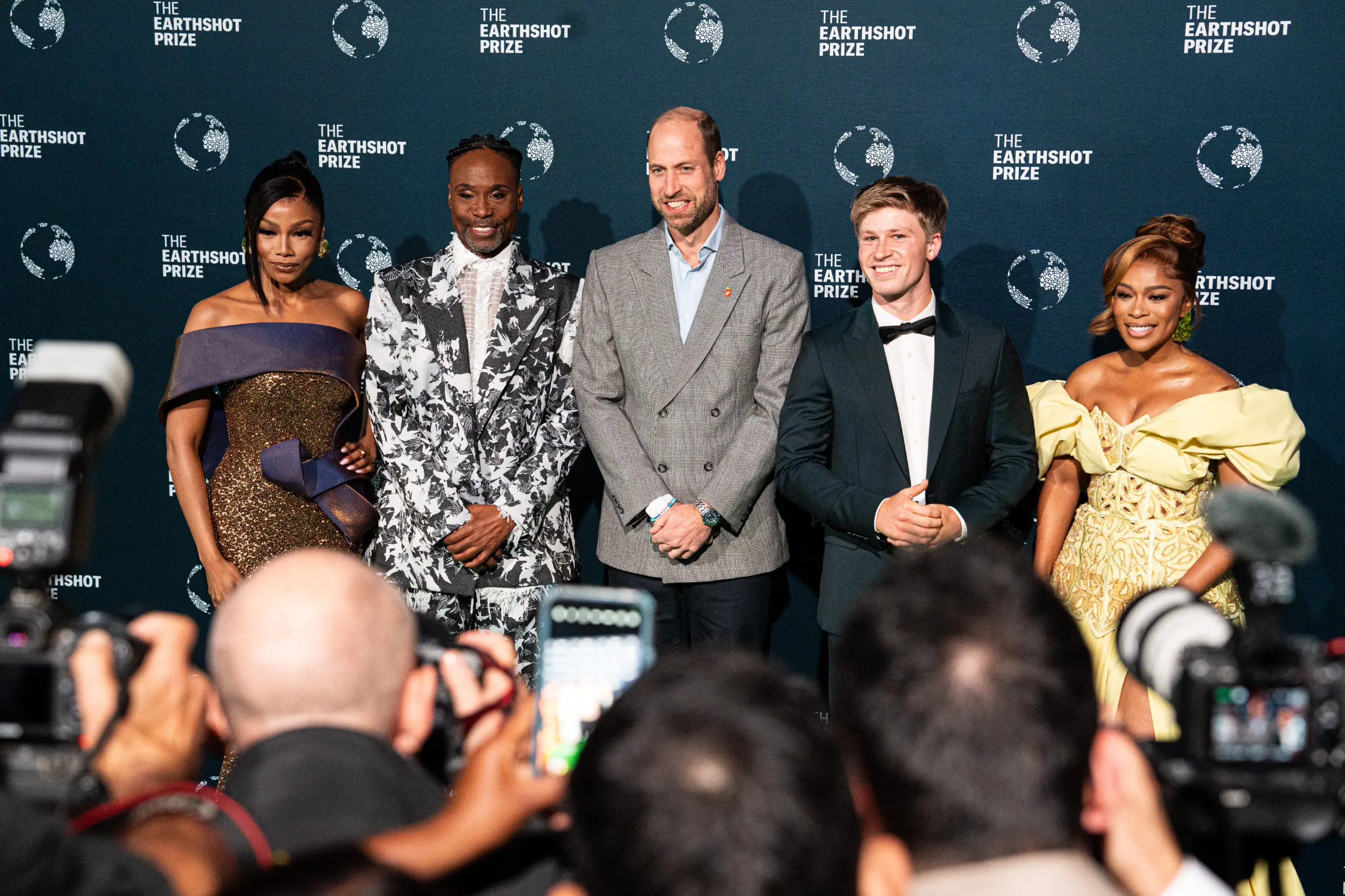 Bonang Matheba, Billy Porter, Prince William, Robert Irwin, Nomzamo Mbatha on the Green Carpet at the 2024 Earthshot Prize Awards. Picture: Kayleen Morgan/Eyewitness News Bonang Matheba, Billy Porter, Prince William, Robert Irwin, Nomzamo Mbatha on the Green Carpet at the 2024 Earthshot Prize Awards. Picture: Kayleen Morgan/Eyewitness News