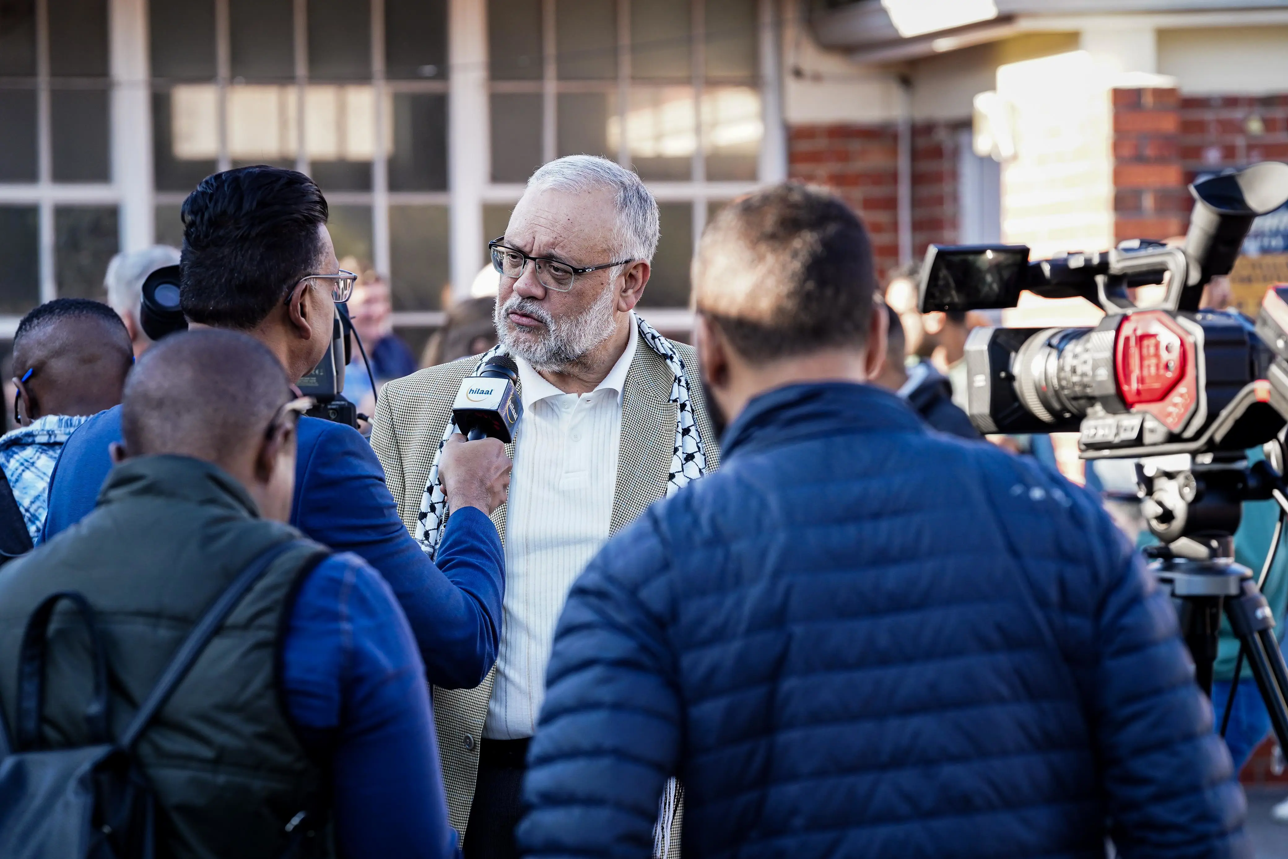 Former Western Cape Premier Ebrahim Rasool engages with the press at Pinelands Blue School on 29 May 2024, where he’s expected to cast his vote. Picture: Skhu Nkomphela/Eyewitness News Former Western Cape Premier Ebrahim Rasool engages with the press at Pinelands Blue School on 29 May 2024, where he’s expected to cast his vote. Picture: Skhu Nkomphela/Eyewitness News