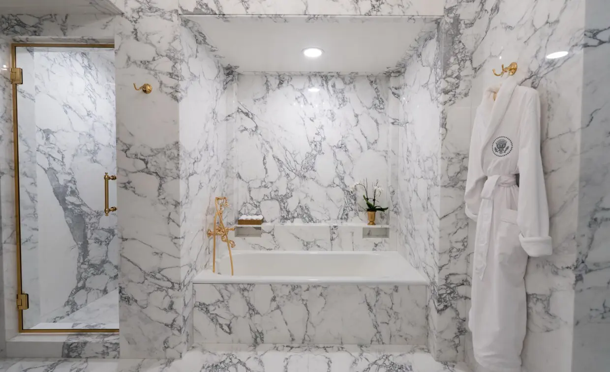 The bathtub after refurbishment of the Lincoln Bathroom at the White House - Donald Trump Truth Social The bathtub after refurbishment of the Lincoln Bathroom at the White House - Donald Trump Truth Social