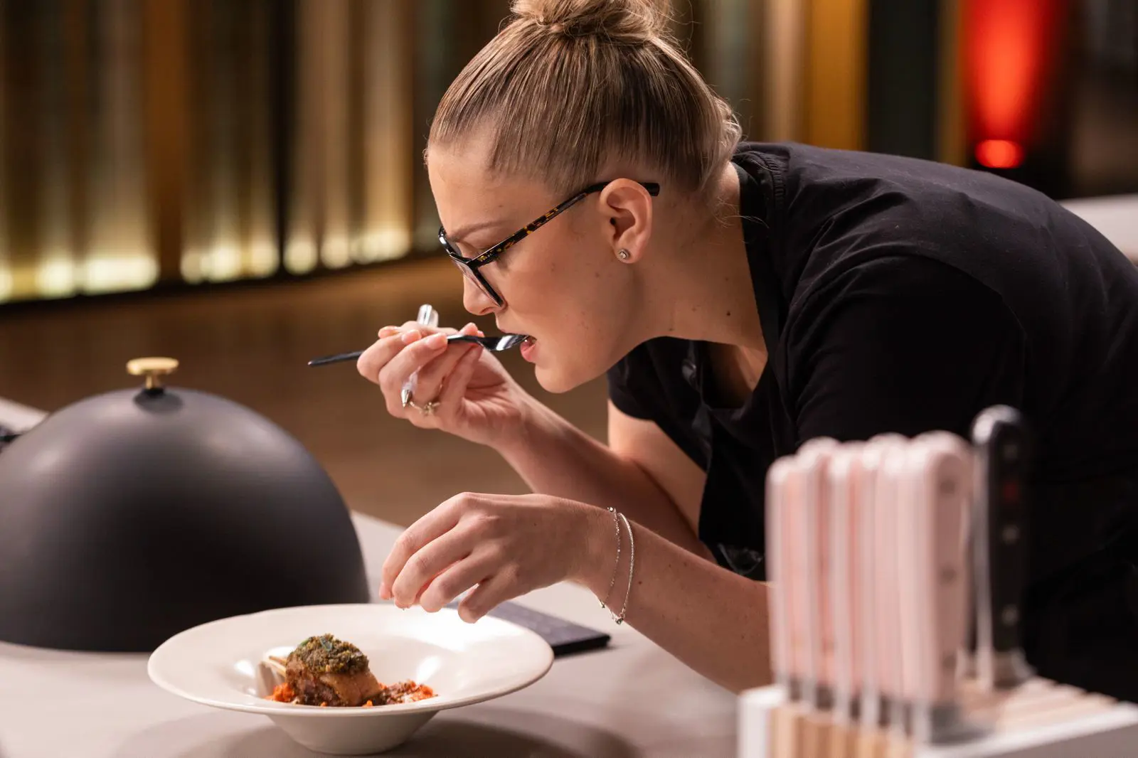 Multi-platinum singer-songwriter Holly Rey during the Celebrity MasterChef Competition. Picture: MasterChef SA Multi-platinum singer-songwriter Holly Rey during the Celebrity MasterChef Competition. Picture: MasterChef SA