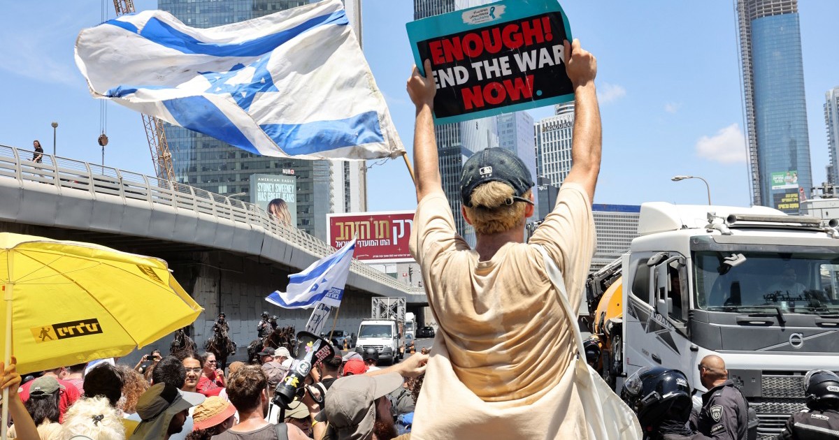 Mass rally in Tel Aviv calls for end to Gaza war, hostage deal