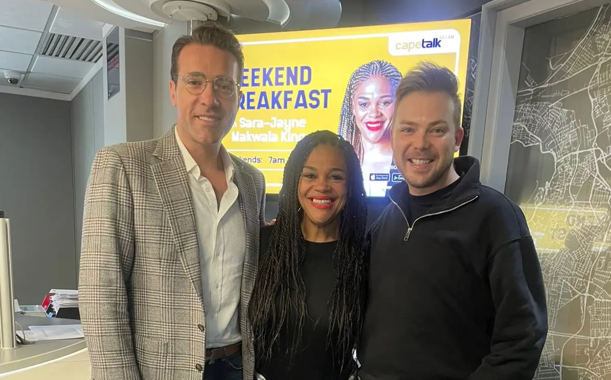 Jonathan Roxmouth and Darren Greeff in-studio with Sara-Jayne Jonathan Roxmouth and Darren Greeff in-studio with Sara-Jayne