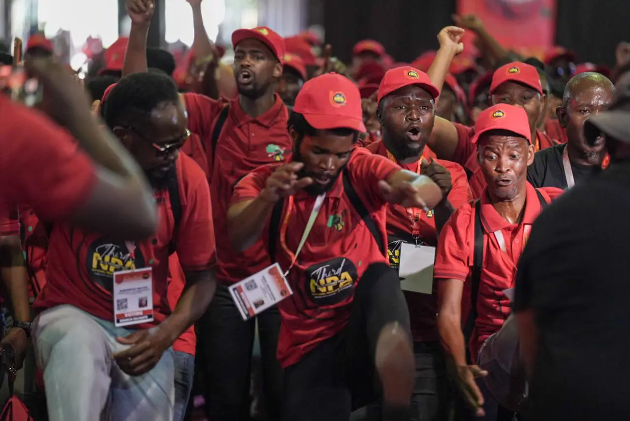 EFF supporters at the opening of the party's third National People's Assembly, Nasrec Expo Centre, 13 December 2024. Picture: Jacques Nelles/Eyewitness News EFF supporters at the opening of the party's third National People's Assembly, Nasrec Expo Centre, 13 December 2024. Picture: Jacques Nelles/Eyewitness News