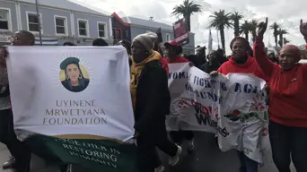 Hundreds march to Parliament in memory of Uyinene Mrwetyana Hundreds march to Parliament in memory of Uyinene Mrwetyana