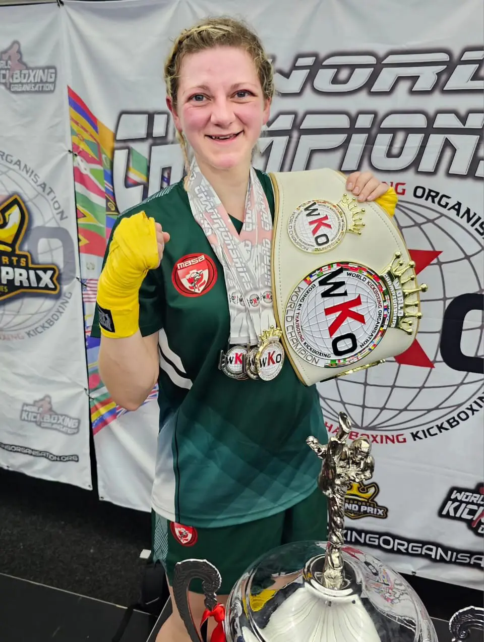 South Africa’s Rachelle 'Rambo' Seyfferdt has punched her way to the top of the kickboxing world, and she’s only just getting started. Picture: Supplied. South Africa’s Rachelle 'Rambo' Seyfferdt has punched her way to the top of the kickboxing world, and she’s only just getting started. Picture: Supplied.