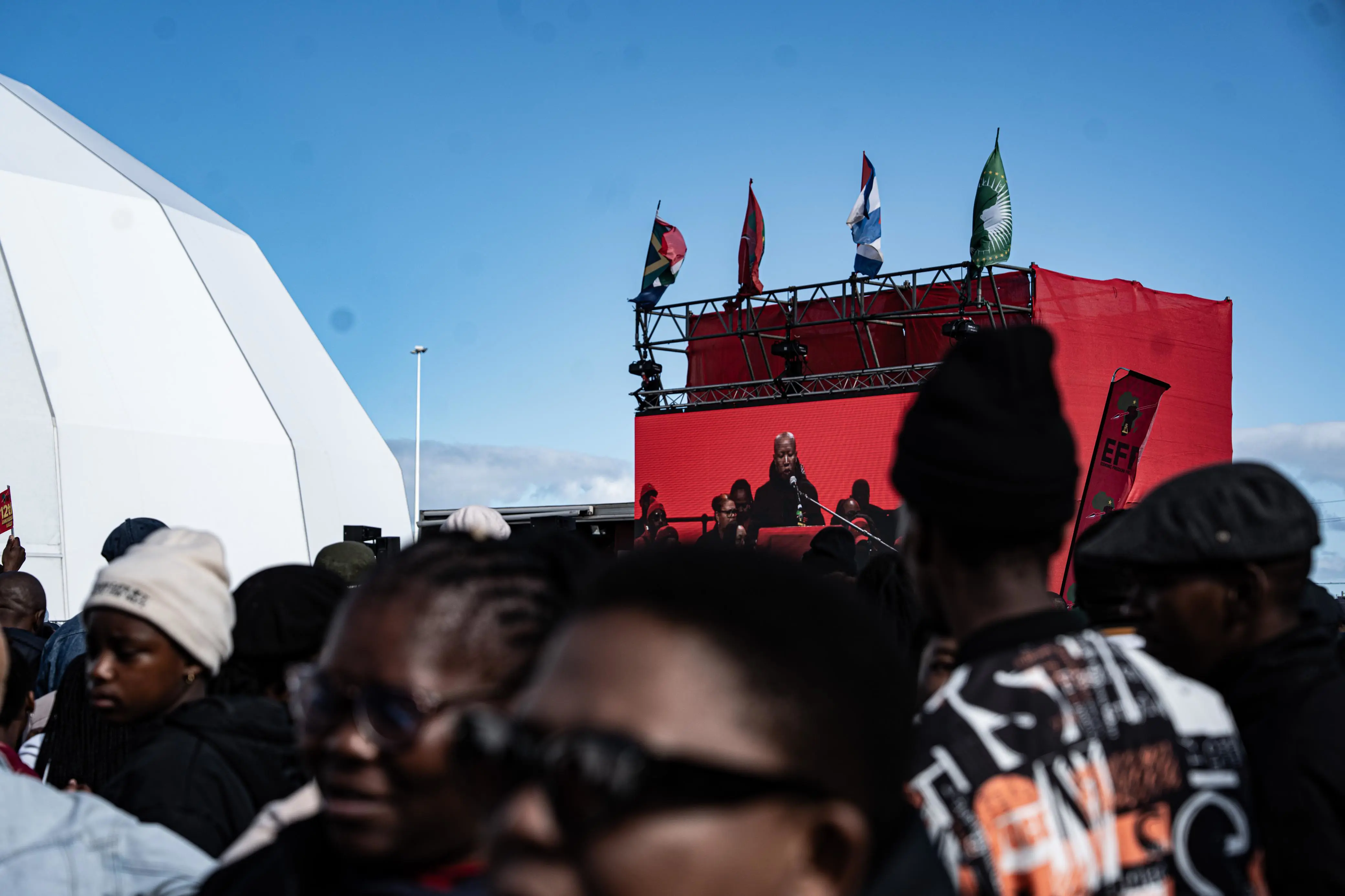 Economic Freedom Fighters  12th Anniversary celebration on Saturday, 26 July 2025 at Khayelitsha Rugby Stadium, Western Cape. Picture: Kayleen Morgan/EWN. Economic Freedom Fighters  12th Anniversary celebration on Saturday, 26 July 2025 at Khayelitsha Rugby Stadium, Western Cape. Picture: Kayleen Morgan/EWN.