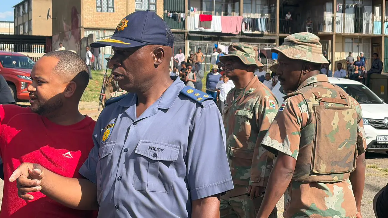 Dozens of SANDF soldiers are moving through Westbury in armoured vehicles on Wednesday, 11 March 2026, searching properties for contraband and illegal firearms. Picture: Mongezi Koko/EWN Dozens of SANDF soldiers are moving through Westbury in armoured vehicles on Wednesday, 11 March 2026, searching properties for contraband and illegal firearms. Picture: Mongezi Koko/EWN