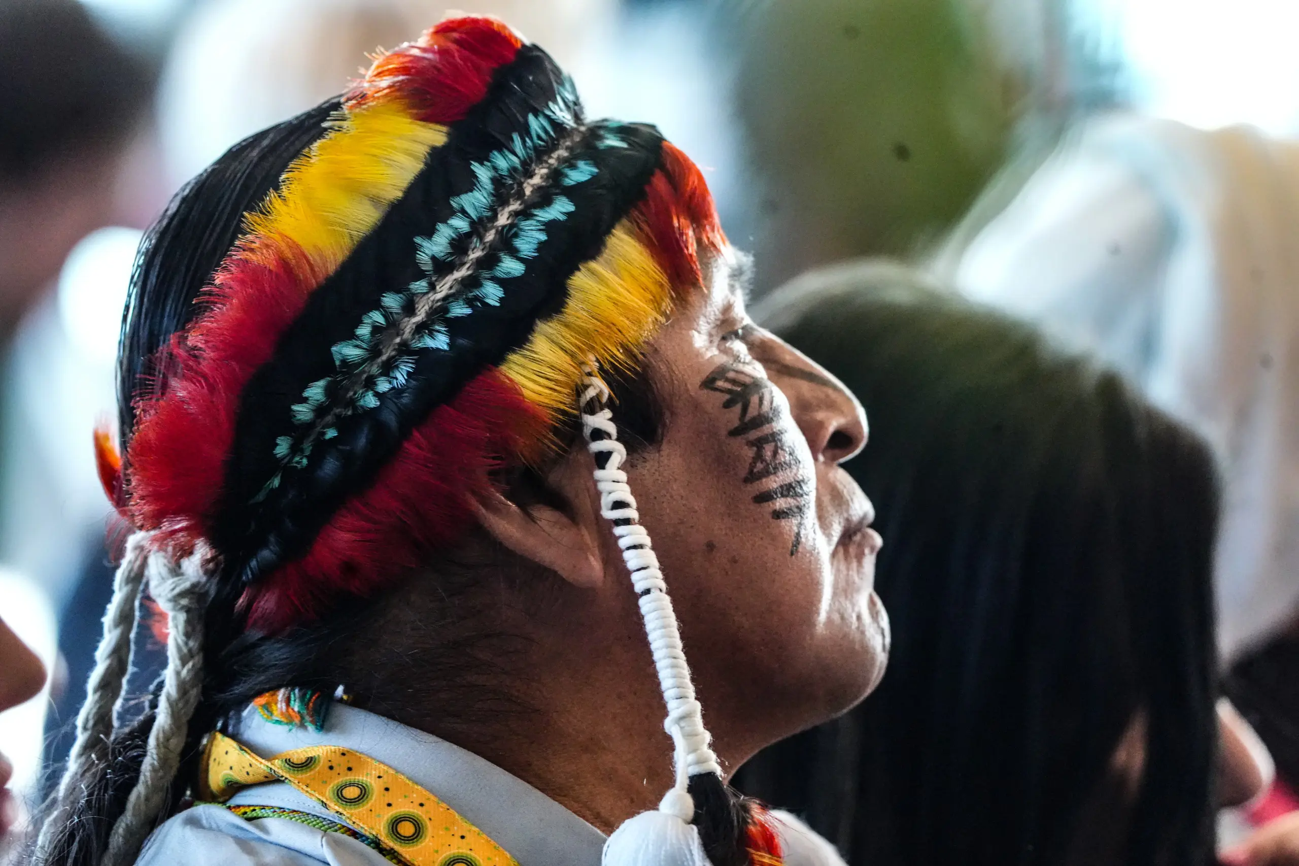 Uyunkar Domingo Peas Nampichkai, President of Amazon Sacred Headwaters Alliance which is a 2024 Earthshot finalist. Picture: Kayleen Morgan/Eyewitness News Uyunkar Domingo Peas Nampichkai, President of Amazon Sacred Headwaters Alliance which is a 2024 Earthshot finalist. Picture: Kayleen Morgan/Eyewitness News