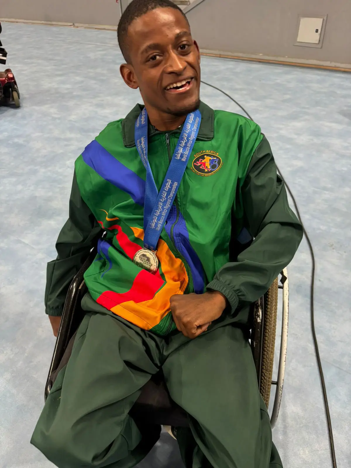 South African Boccia player Samuel Tshilunga won a silver medal at the 2025 World Boccia Africa Regional Championships. Picture: SASAPD/ Facebook. South African Boccia player Samuel Tshilunga won a silver medal at the 2025 World Boccia Africa Regional Championships. Picture: SASAPD/ Facebook.
