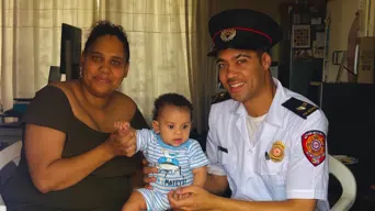 Cape Town family thanks hero firefighter for saving their baby's life Cape Town family thanks hero firefighter for saving their baby's life