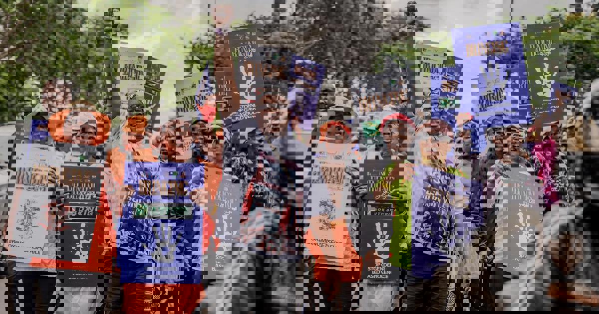 'Call out your brothers': Demonstrators demand action from South African men