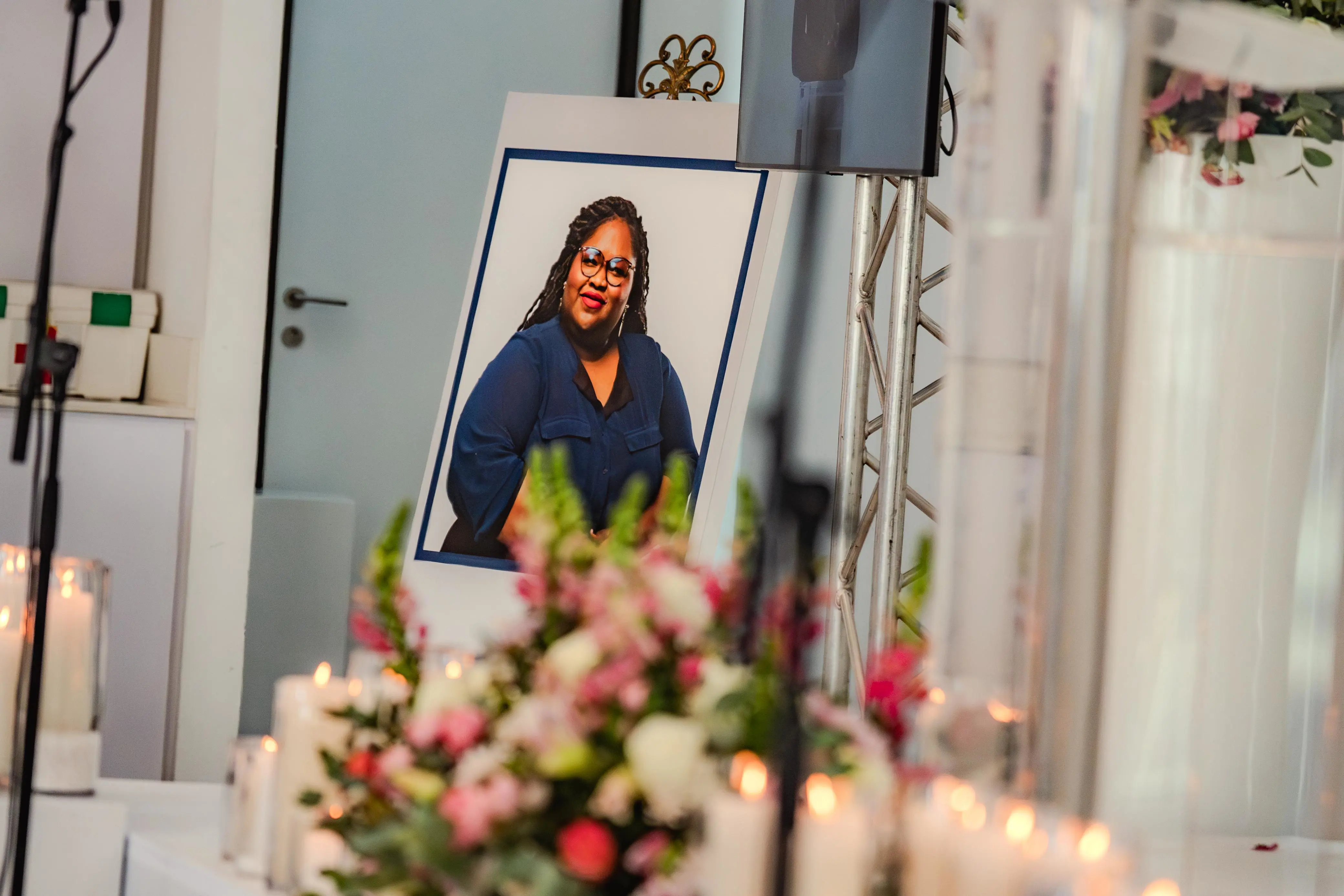 An image of late EWN Associate Politics Editor, Tshidi Madia, at her memorial service at Primedia's headquarters in Sandton, Johannesburg on 2 September. Picture: Sphamandla Dlamini & Katlego Jiyane/EWN An image of late EWN Associate Politics Editor, Tshidi Madia, at her memorial service at Primedia's headquarters in Sandton, Johannesburg on 2 September. Picture: Sphamandla Dlamini & Katlego Jiyane/EWN