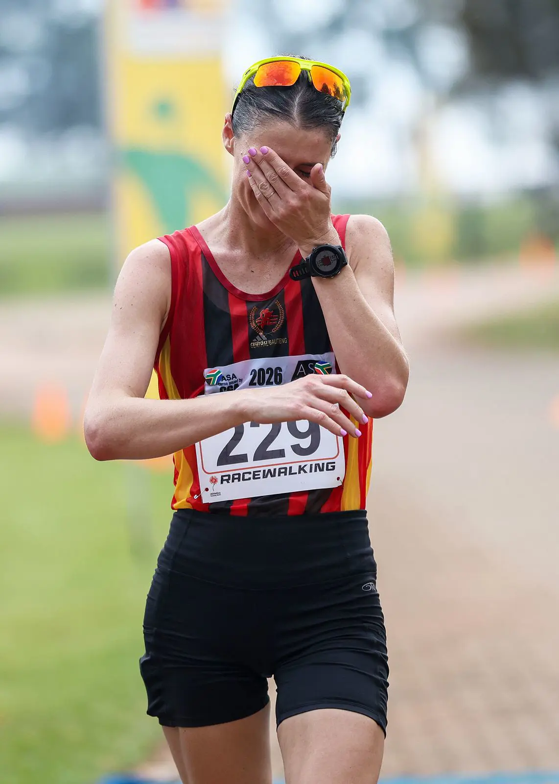 South African race walker Zelda Botha after winning the Athletics South Africa (ASA) Race Walking Trials in February. Picture: Supplied. South African race walker Zelda Botha after winning the Athletics South Africa (ASA) Race Walking Trials in February. Picture: Supplied.