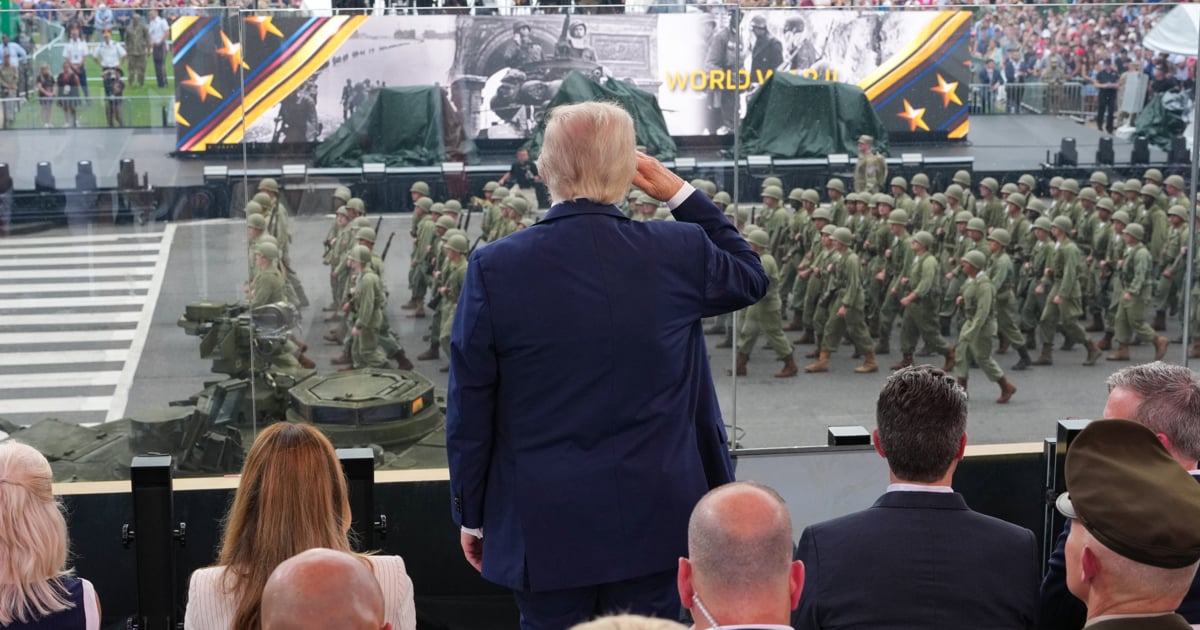 Trump flexes military might at parade as protests sweep US