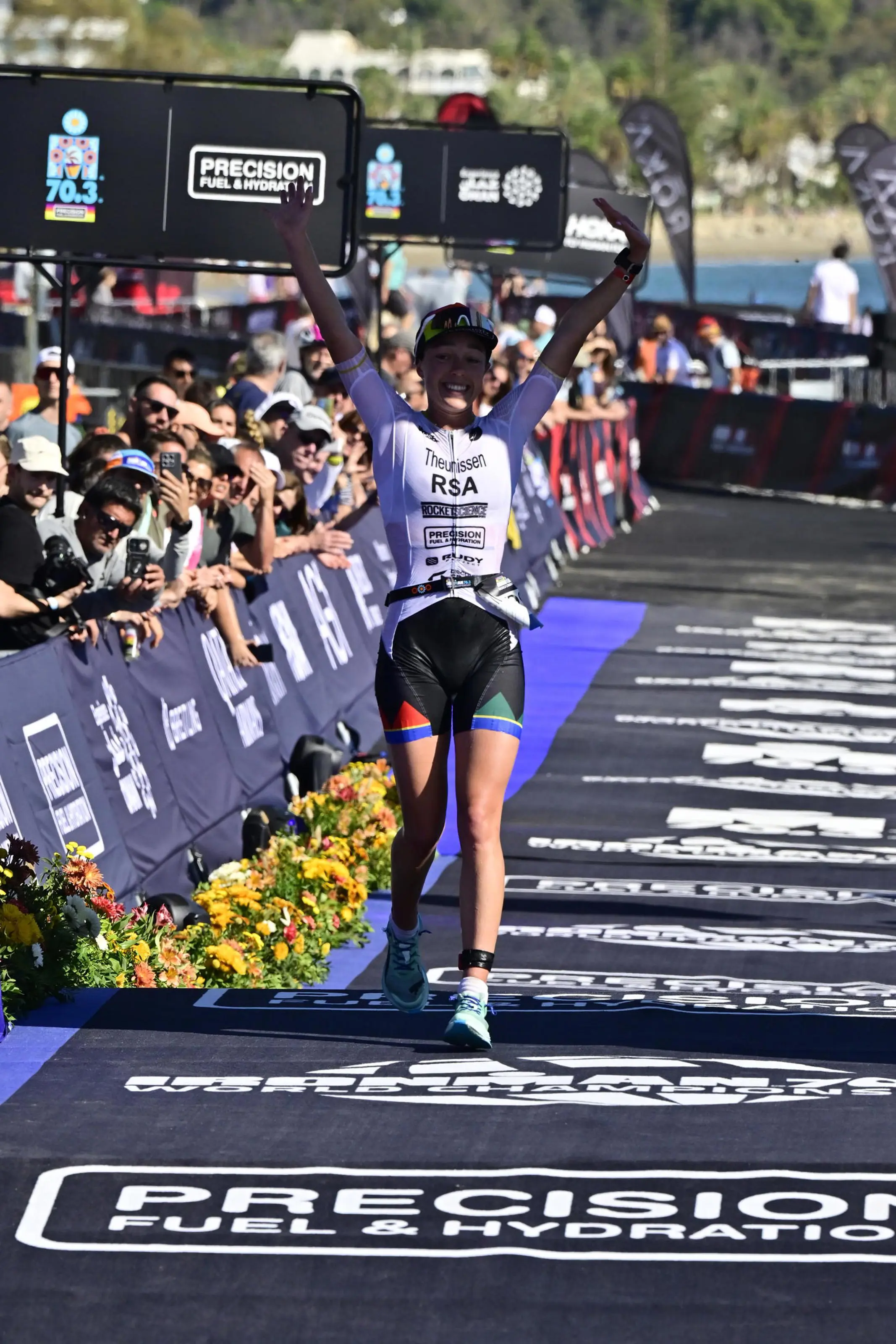 South African triathlete Bridget Theunissen during a competition. Picture: Supplied. South African triathlete Bridget Theunissen during a competition. Picture: Supplied.