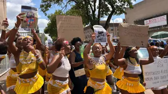 Protesters want justice for two slain Zulu maidens Protesters want justice for two slain Zulu maidens