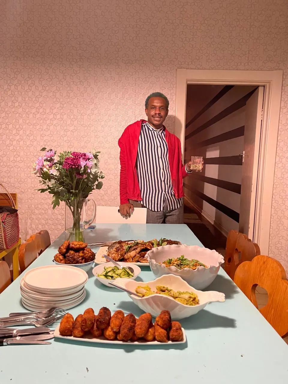 Treyvonne Moosa, at The Blue Table. Picture: Supplied. Treyvonne Moosa, at The Blue Table. Picture: Supplied.