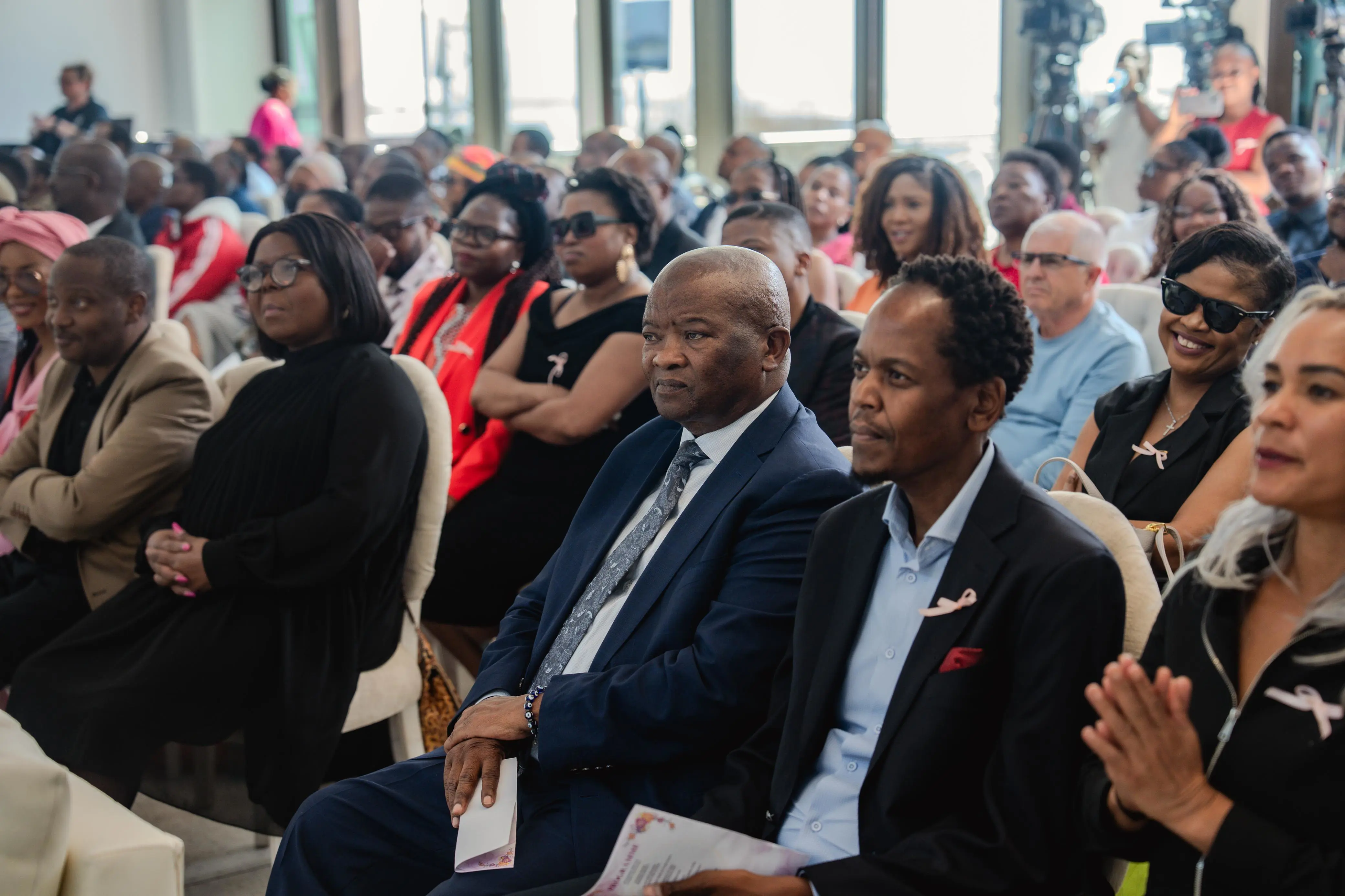 UDM leader and Deputy Defene Minister Bantu Holomisa (in grey tie) attended the memorial service in honour of Tshidi Madia at Primedia's headquarters in Sandton, Johannesburg on 2 September. Picture: Sphamandla Dlamini & Katlego Jiyane/EWN UDM leader and Deputy Defene Minister Bantu Holomisa (in grey tie) attended the memorial service in honour of Tshidi Madia at Primedia's headquarters in Sandton, Johannesburg on 2 September. Picture: Sphamandla Dlamini & Katlego Jiyane/EWN