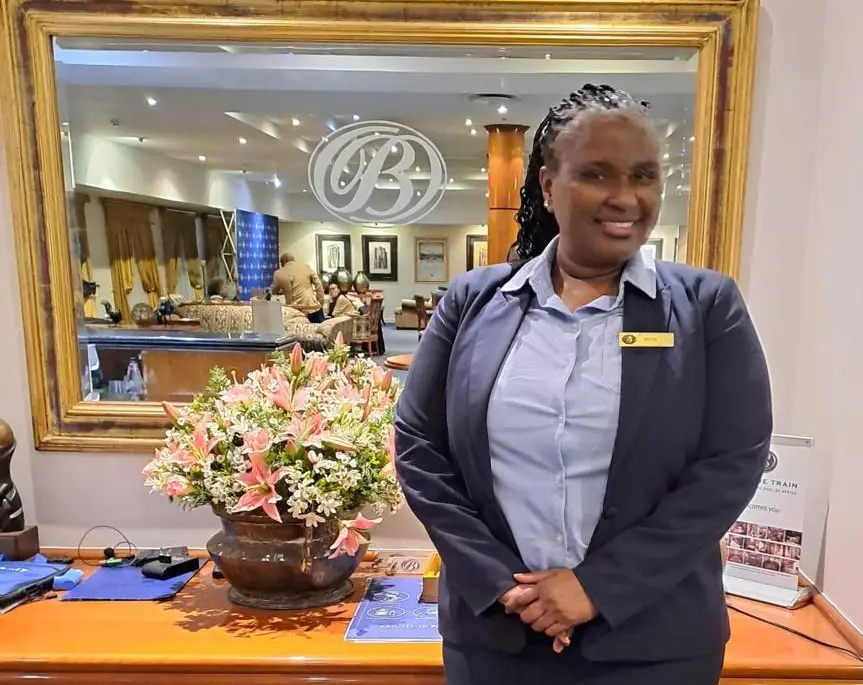 Mamosa Matlhatsi, Food & Beverage Manager on the Blue Train. Picture: Supplied Mamosa Matlhatsi, Food & Beverage Manager on the Blue Train. Picture: Supplied