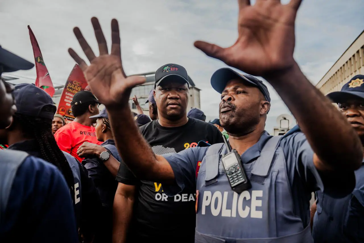 EFF Secretary General Marshall Dlamini outside the East London Magistrate's Court for Julius Malema's pre-sentencing hearing. Picture: Sphamandla Dlamini/EWN EFF Secretary General Marshall Dlamini outside the East London Magistrate's Court for Julius Malema's pre-sentencing hearing. Picture: Sphamandla Dlamini/EWN