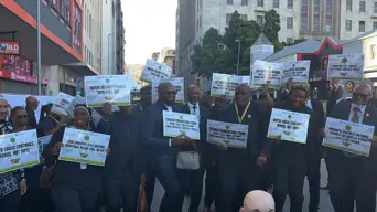 MK Party dons black to protest dark cloud of GNU ahead of Ramaphosa’s address MK Party dons black to protest dark cloud of GNU ahead of Ramaphosa’s address
