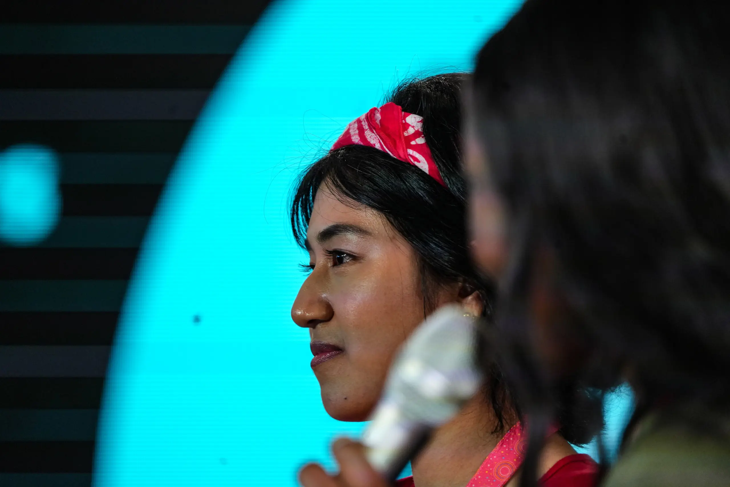 Tasha Theresa speaks on 'ambassadors for change' at the Earthshot Plus plenary. Picture: Kayleen Morgan/ Eyewitness News Tasha Theresa speaks on 'ambassadors for change' at the Earthshot Plus plenary. Picture: Kayleen Morgan/ Eyewitness News