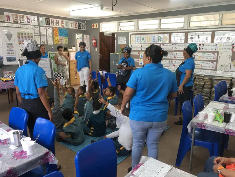 Learners at Balvenie Primary School in Elsies River participate in a MathMoms class. Photo: Mary-Anne Gontsana/GroundUp Learners at Balvenie Primary School in Elsies River participate in a MathMoms class. Photo: Mary-Anne Gontsana/GroundUp