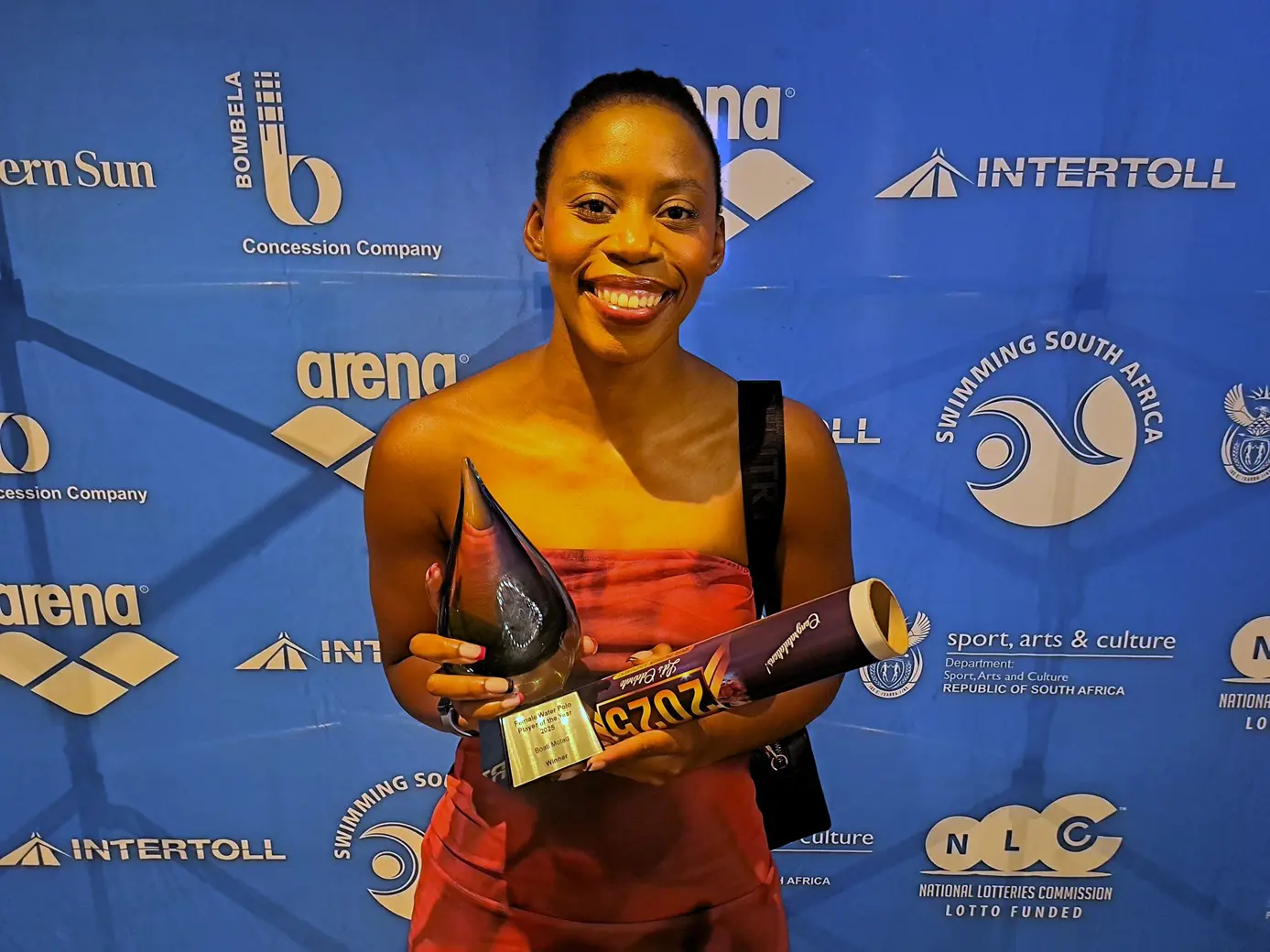 Female water polo player of the year, Boati Motau. Picture Swimming South Africa. Female water polo player of the year, Boati Motau. Picture Swimming South Africa.